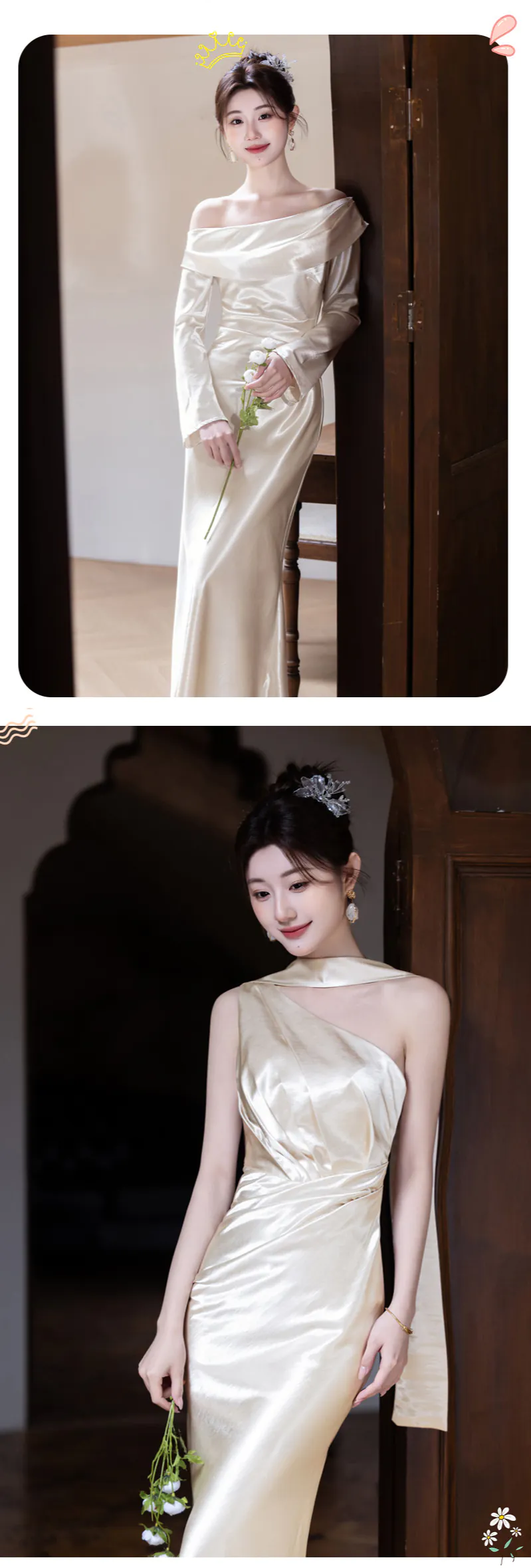Trending-A-line-Champagne-Mix-and-Match-Satin-Bridesmaid-Maxi-Dress15