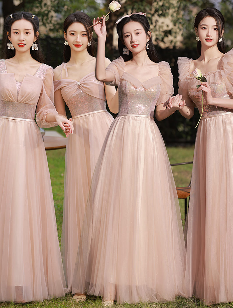 Elegant Pink Maxi Dress for Prom Wedding Bridesmaid Birthday Party02