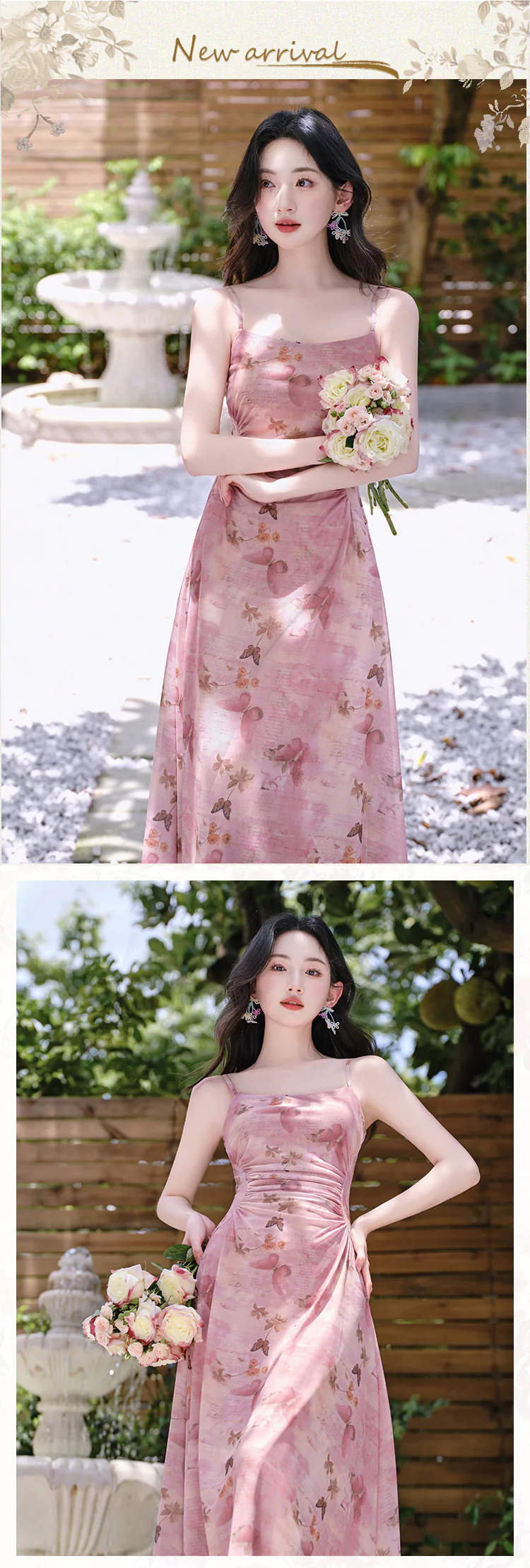 Sweet-Pastel-Pink-Butterfly-Print-Slip-Dress-with-Cardigan-Casual-Outfit07