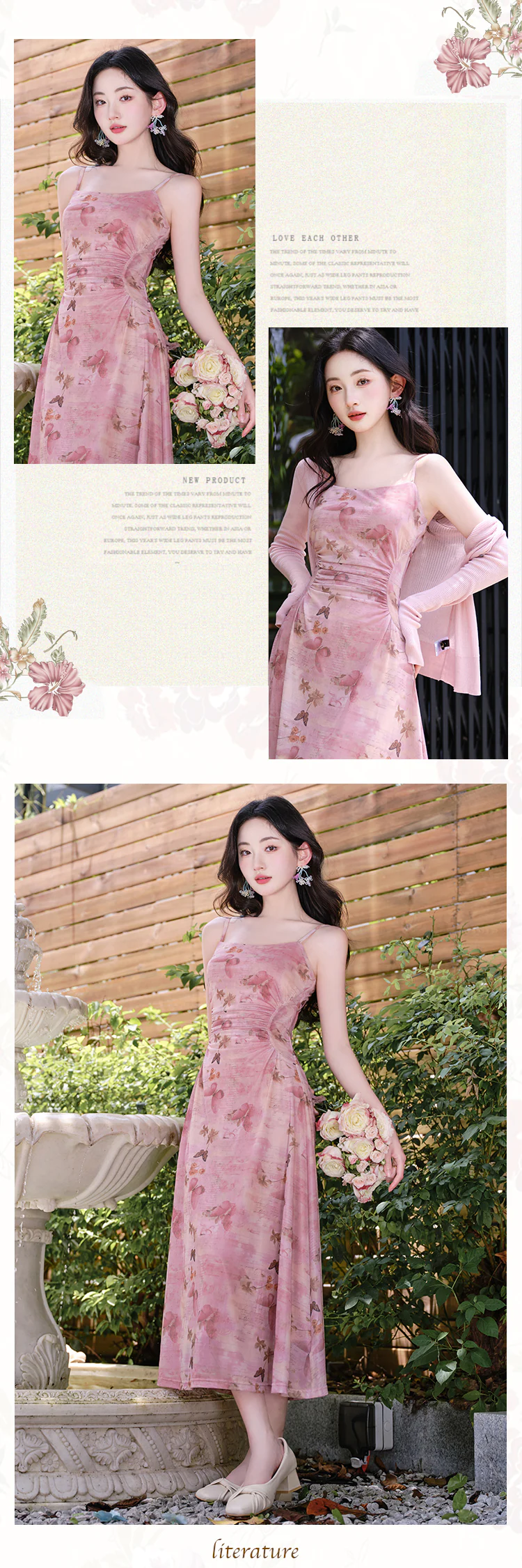 Sweet-Pastel-Pink-Butterfly-Print-Slip-Dress-with-Cardigan-Casual-Outfit14