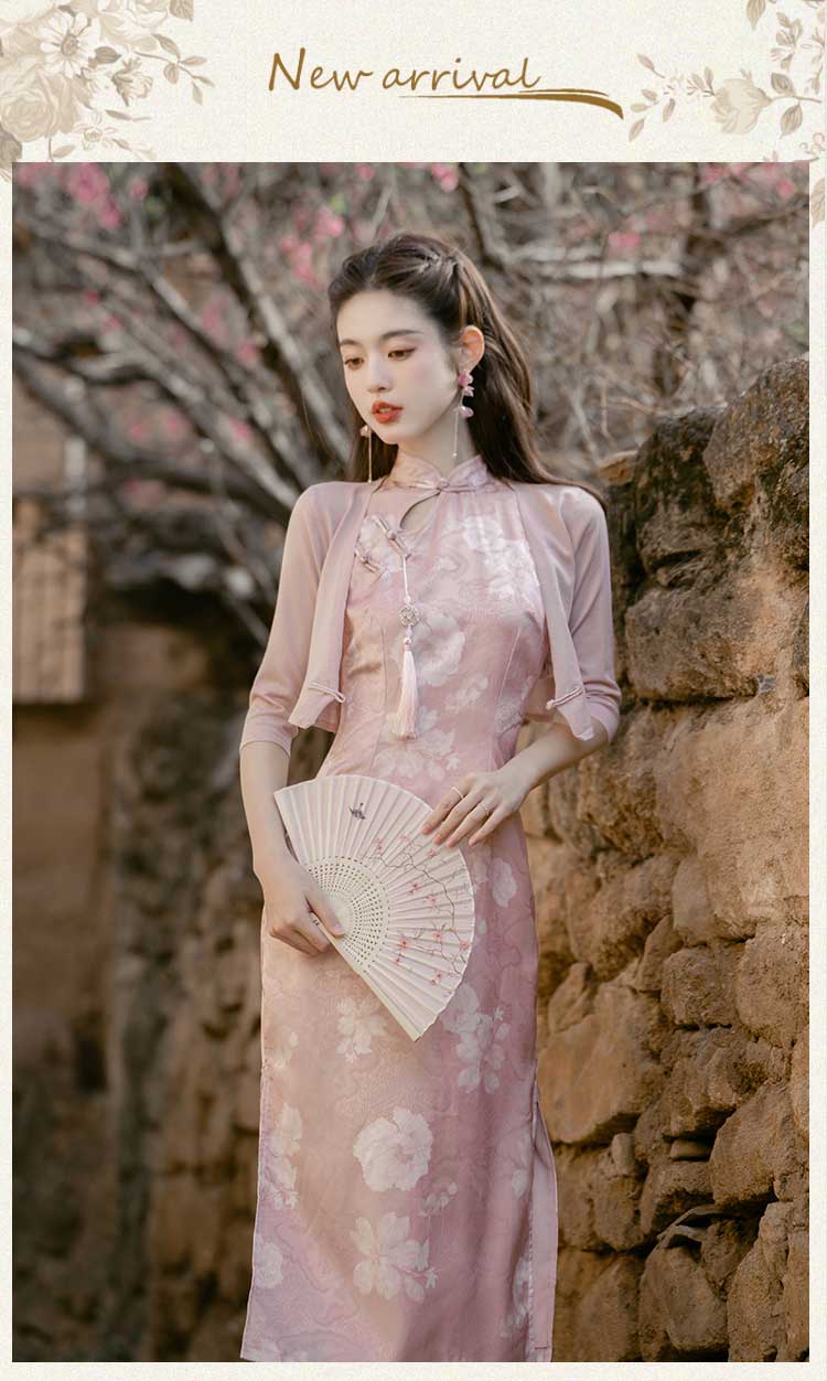 Sweet-Pink-Chinese-Cheongsam-Prom-Dress-and-Cardigan-Suit07