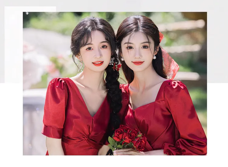 Sweet-Wine-Red-Satin-Wedding-Guest-Bridesmaid-Formal-Evening-Dress11
