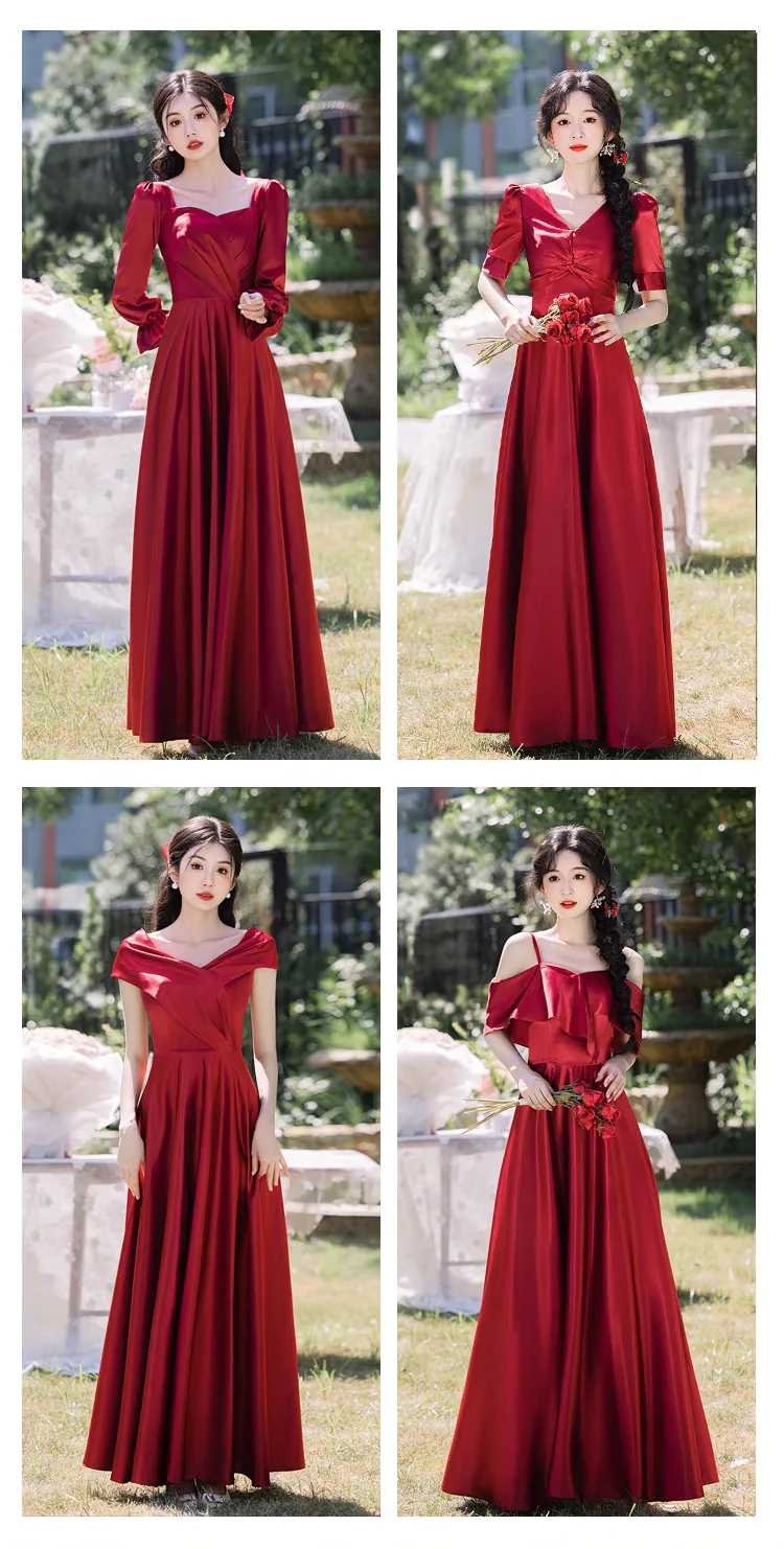 Sweet-Wine-Red-Satin-Wedding-Guest-Bridesmaid-Formal-Evening-Dress15