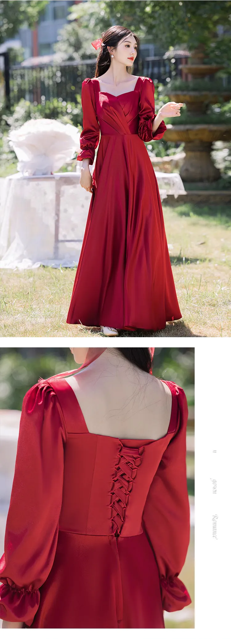 Sweet-Wine-Red-Satin-Wedding-Guest-Bridesmaid-Formal-Evening-Dress19