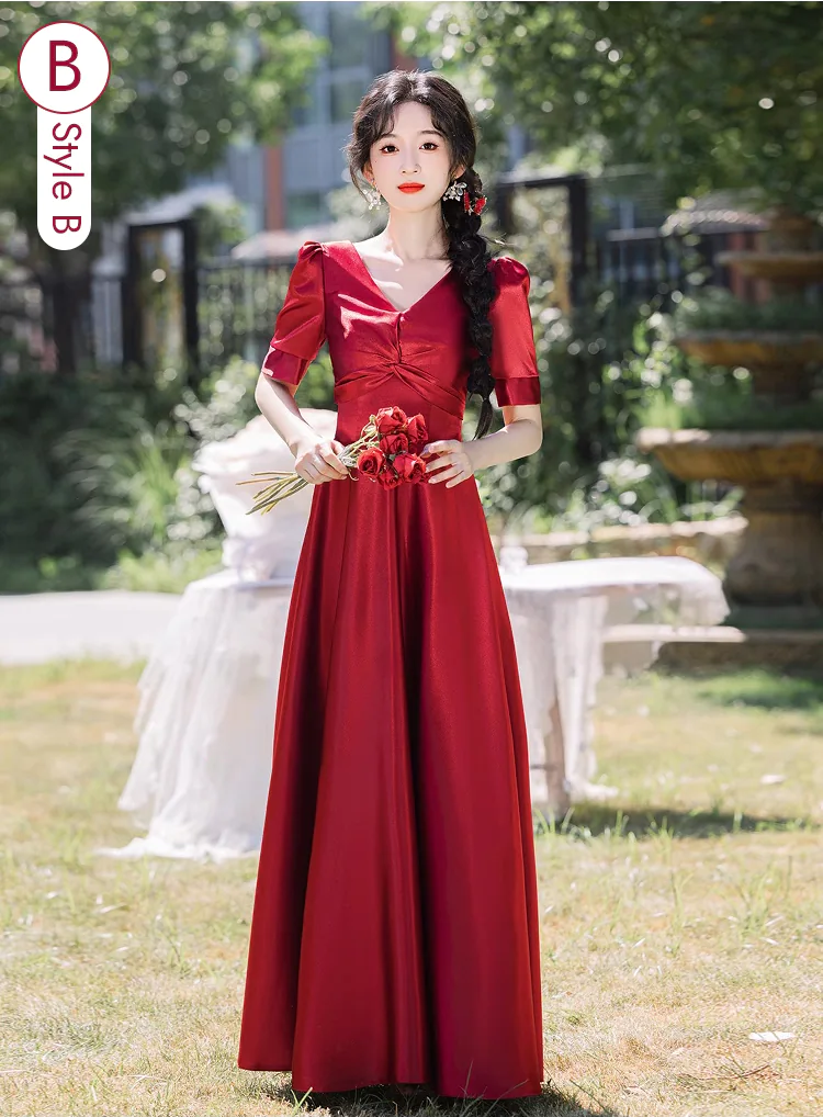 Sweet-Wine-Red-Satin-Wedding-Guest-Bridesmaid-Formal-Evening-Dress20