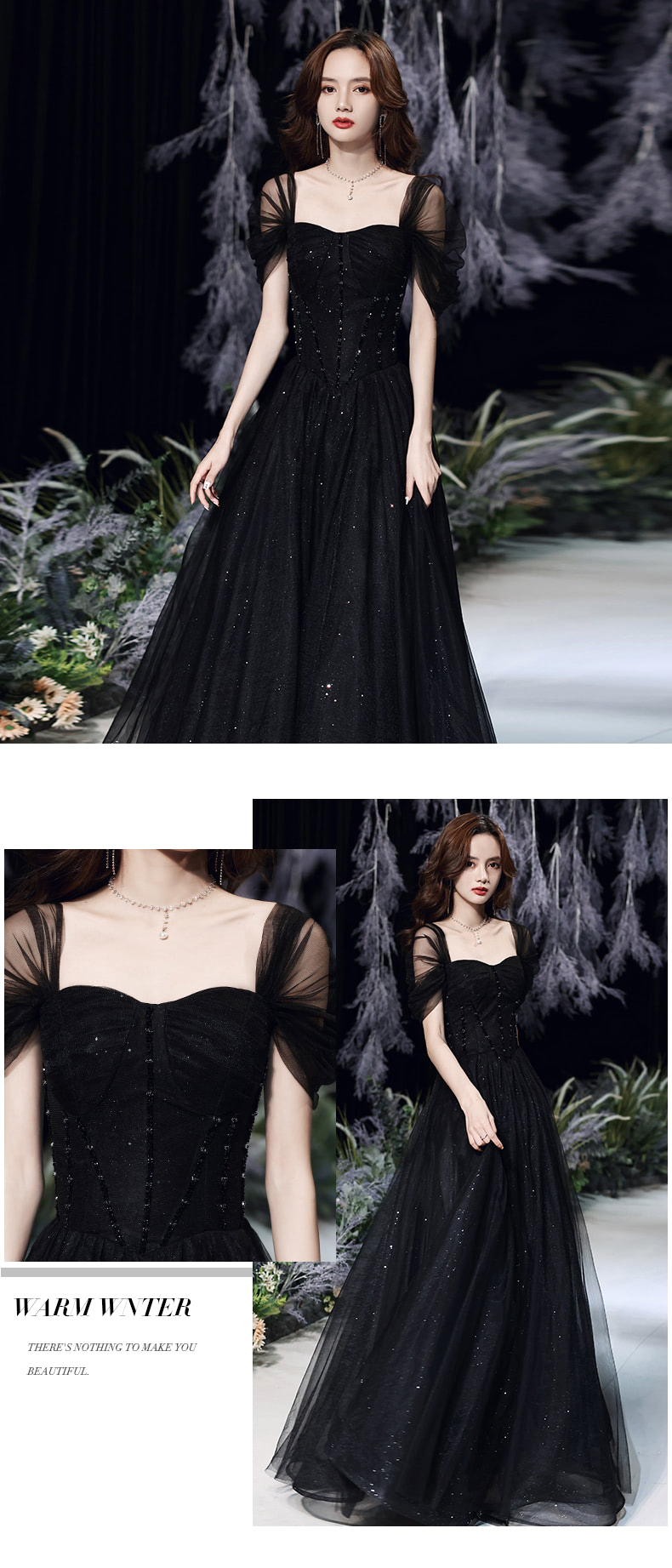 Womens-Unique-Black-Special-Occasion-Prom-Party-Long-Dress12