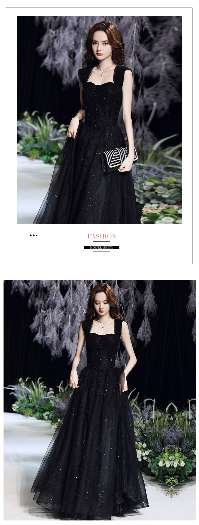 Womens-Unique-Black-Special-Occasion-Prom-Party-Long-Dress13