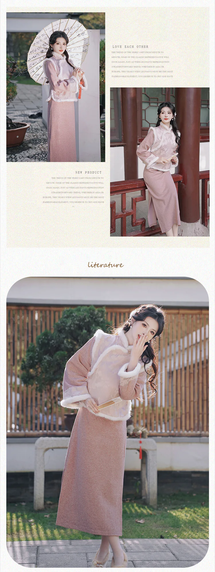 Beautiful-Pink-Knit-Long-Qipao-Dress-with-Jacquard-Warm-Plush-Vest13