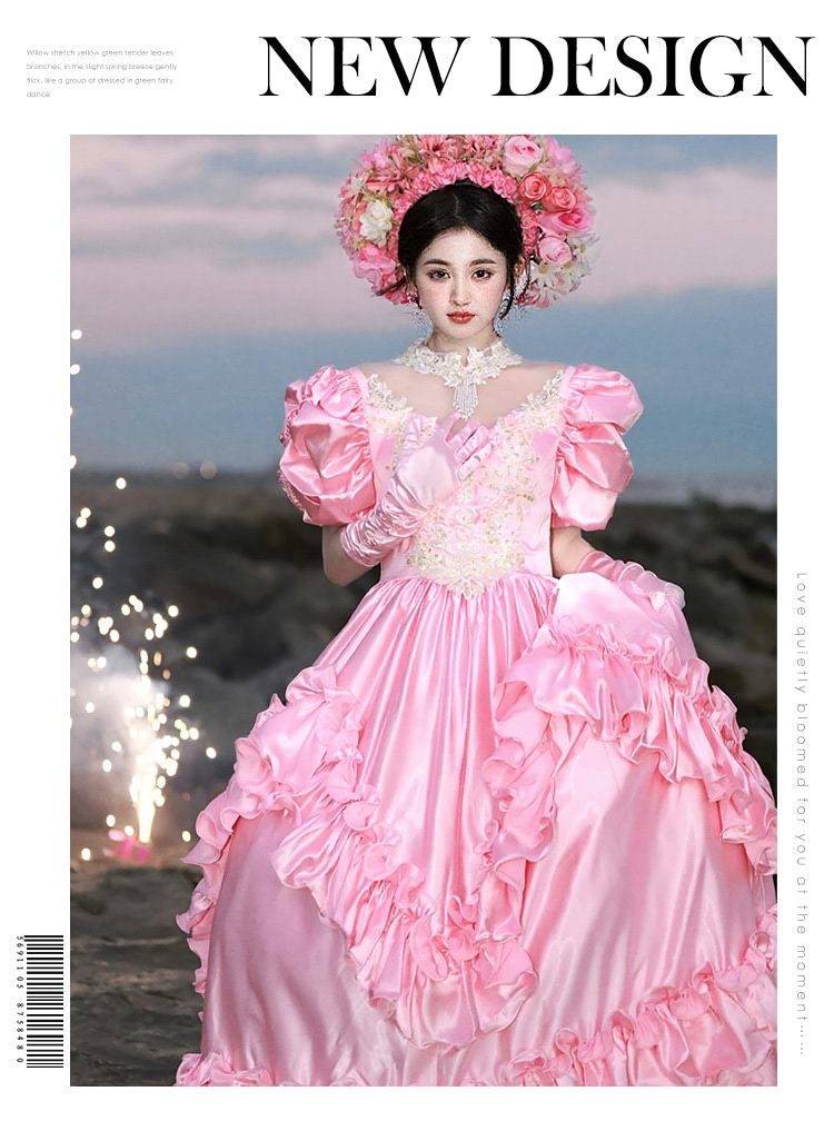 Blush-Pink-Sweetheart-Lace-Neckline-Tiered-Ruffle-Skirt-Satin-Prom-Dress07