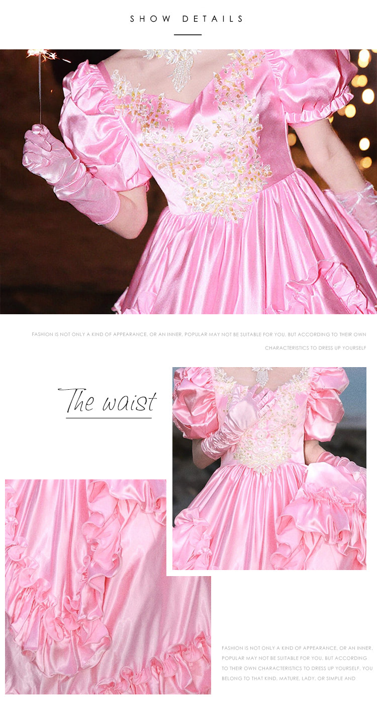 Blush-Pink-Sweetheart-Lace-Neckline-Tiered-Ruffle-Skirt-Satin-Prom-Dress10