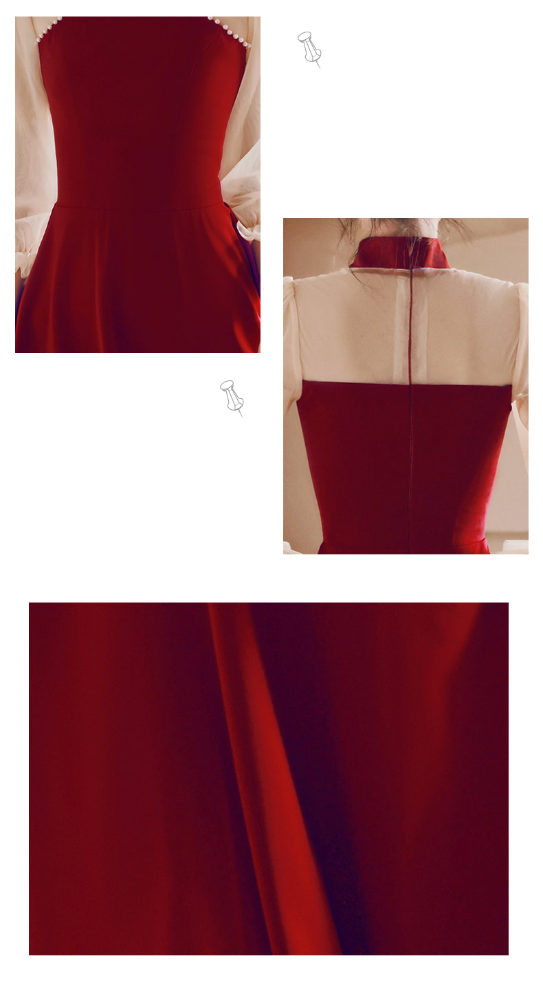Burgundy-Long-Puff-Sleeve-Qipao-Prom-Midi-Semi-Formal-Dress09