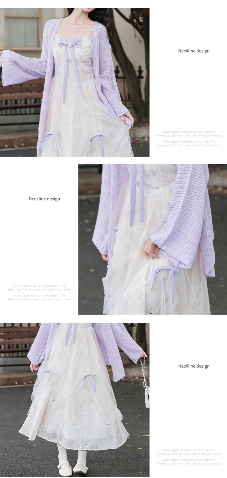 Charming-Floral-Mesh-Spaghetti-Strap-Dress-with-Purple-Cardigan-Set10