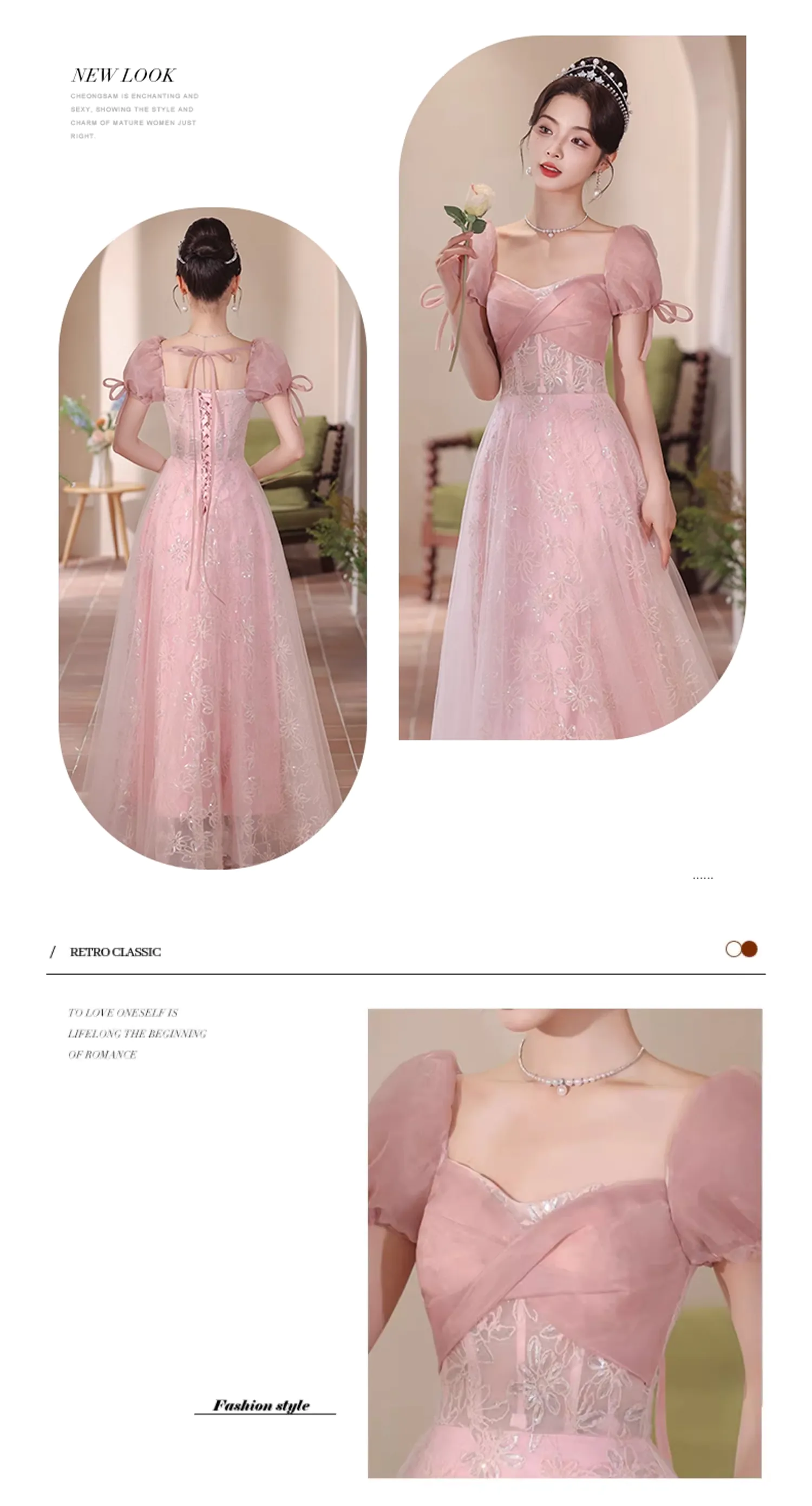 Charming-Pink-Sqaure-Neck-Short-Puff-Sleeves-Evening-Party-Dress10