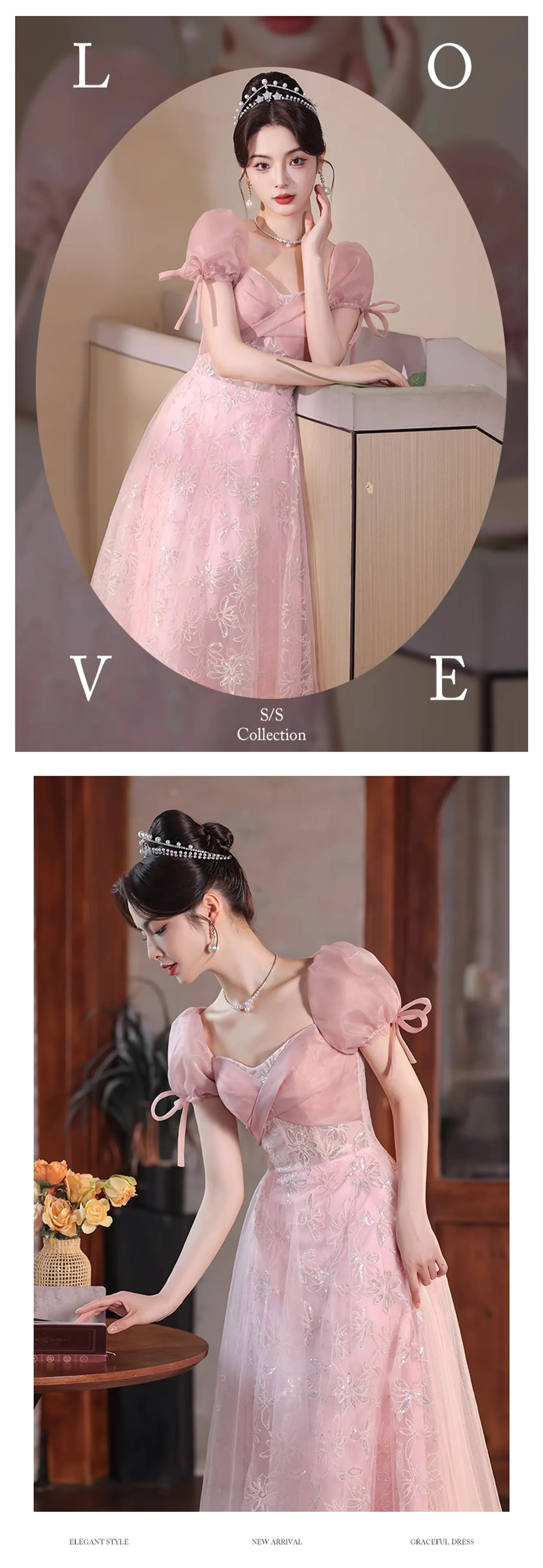 Charming-Pink-Sqaure-Neck-Short-Puff-Sleeves-Evening-Party-Dress16