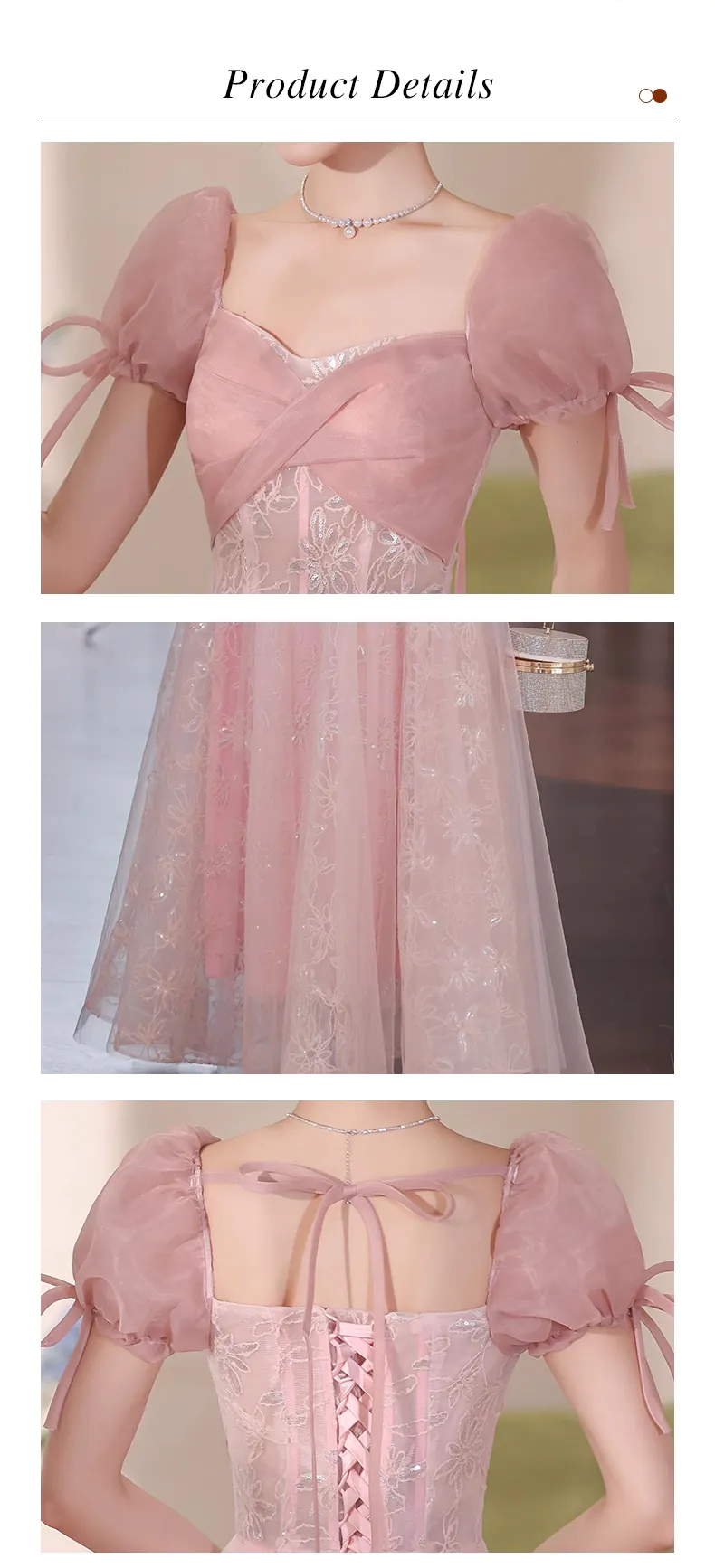 Charming-Pink-Sqaure-Neck-Short-Puff-Sleeves-Evening-Party-Dress18