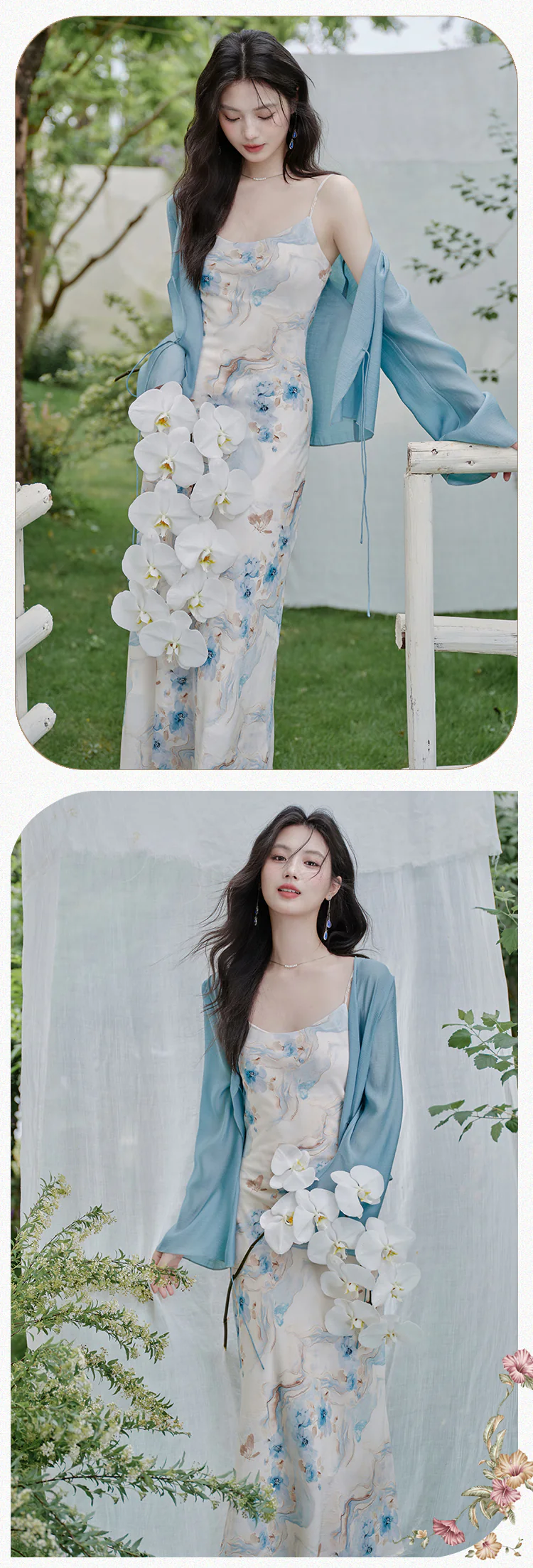 Chic-Gradient-Floral-Print-Blue-Slip-Sundress-with-Cardigan-2-Piece-Set14