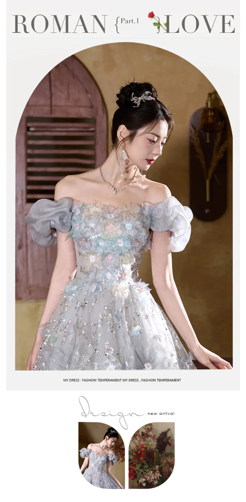 Chic-Gray-Off-Shoulder-3D-Floral-Glitter-Cocktail-Party-Dress-Evening-Gown07
