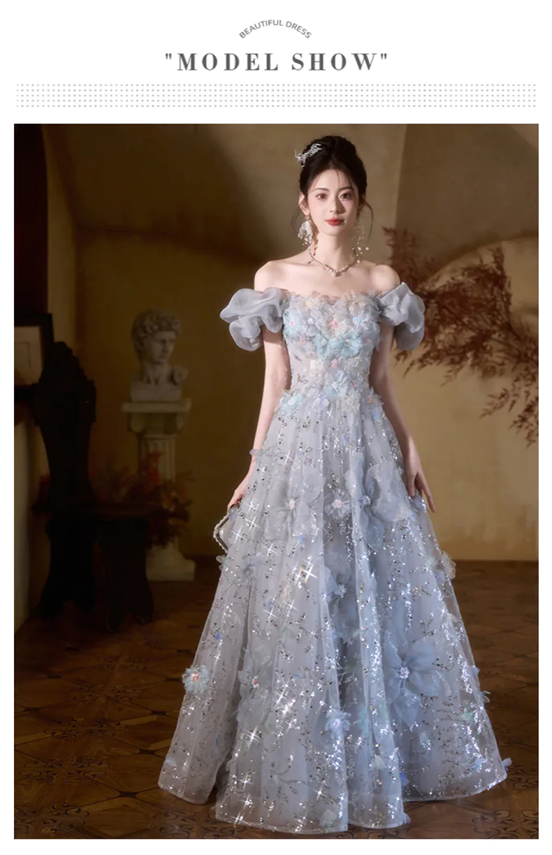 Chic-Gray-Off-Shoulder-3D-Floral-Glitter-Cocktail-Party-Dress-Evening-Gown10