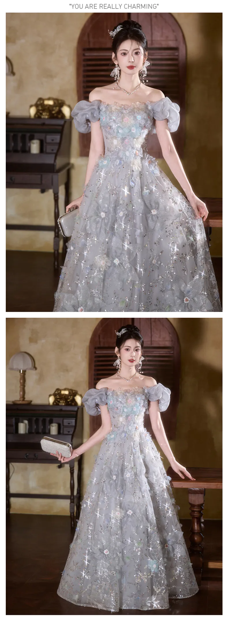 Chic-Gray-Off-Shoulder-3D-Floral-Glitter-Cocktail-Party-Dress-Evening-Gown12