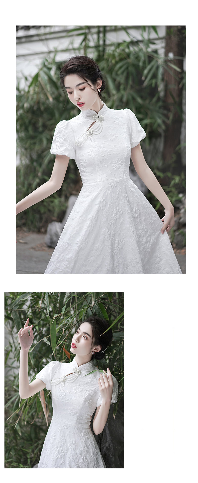 Chic-Jacquard-Mock-Neck-Modern-Qipao-Dress-Prom-Midi-Gown13