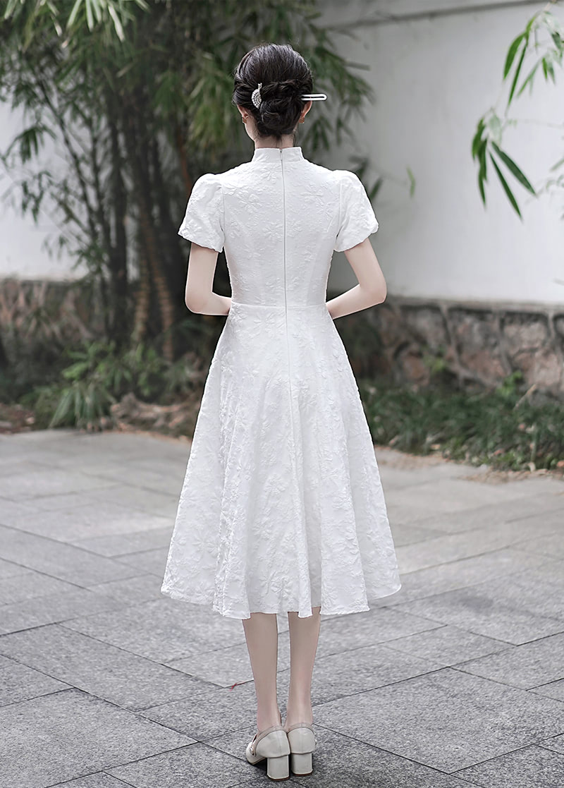 Chic-Jacquard-Mock-Neck-Modern-Qipao-Dress-Prom-Midi-Gown20