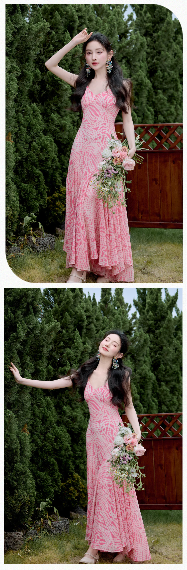 Chic-Polka-Dot-Flowy-Beach-Vacation-Summer-Casual-Dress-with-Cardigan12