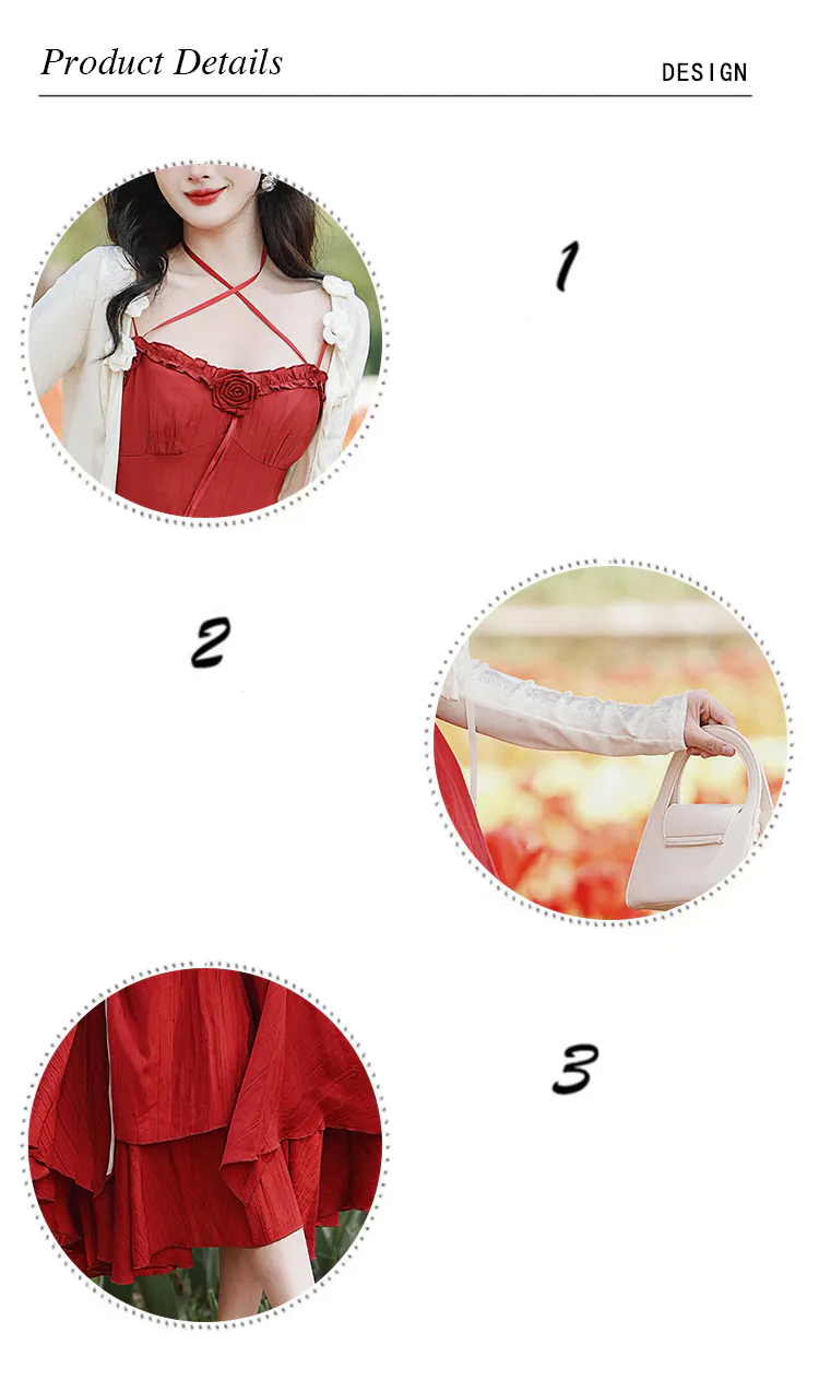 Chic-Red-Flowy-Strap-Dress-with-Cardigan-Summer-Beach-Casual-Outfit09