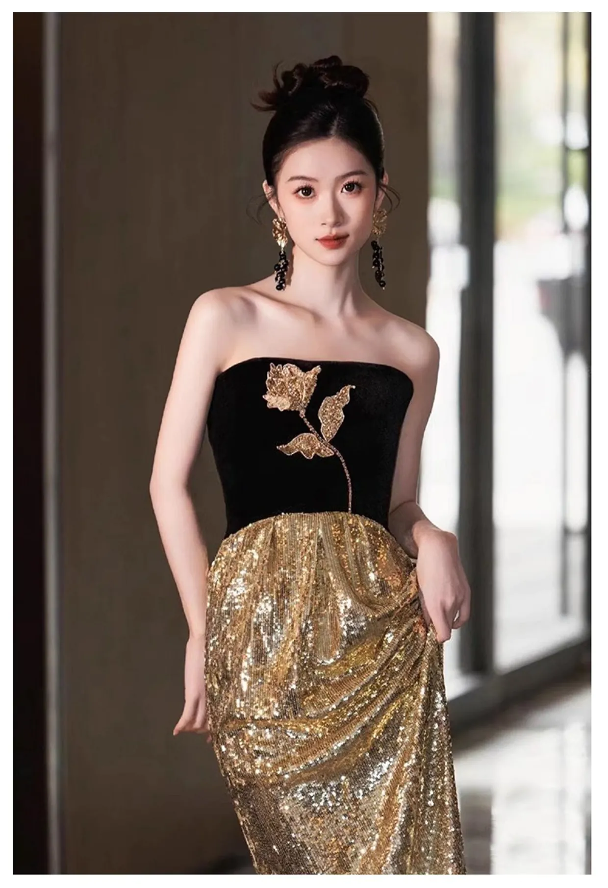 Chic-Sleeveless-Sequin-Tube-Bridal-Hostess-Banquet-Party-Evening-Gown07