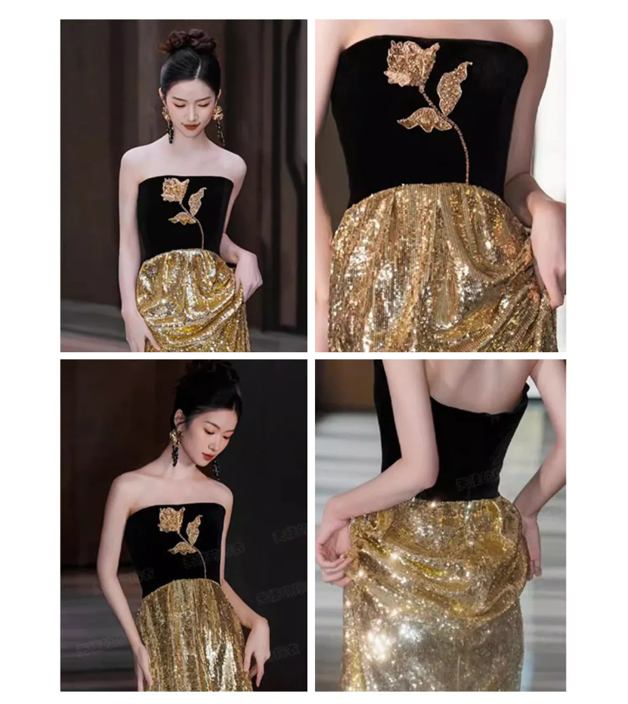 Chic-Sleeveless-Sequin-Tube-Bridal-Hostess-Banquet-Party-Evening-Gown08