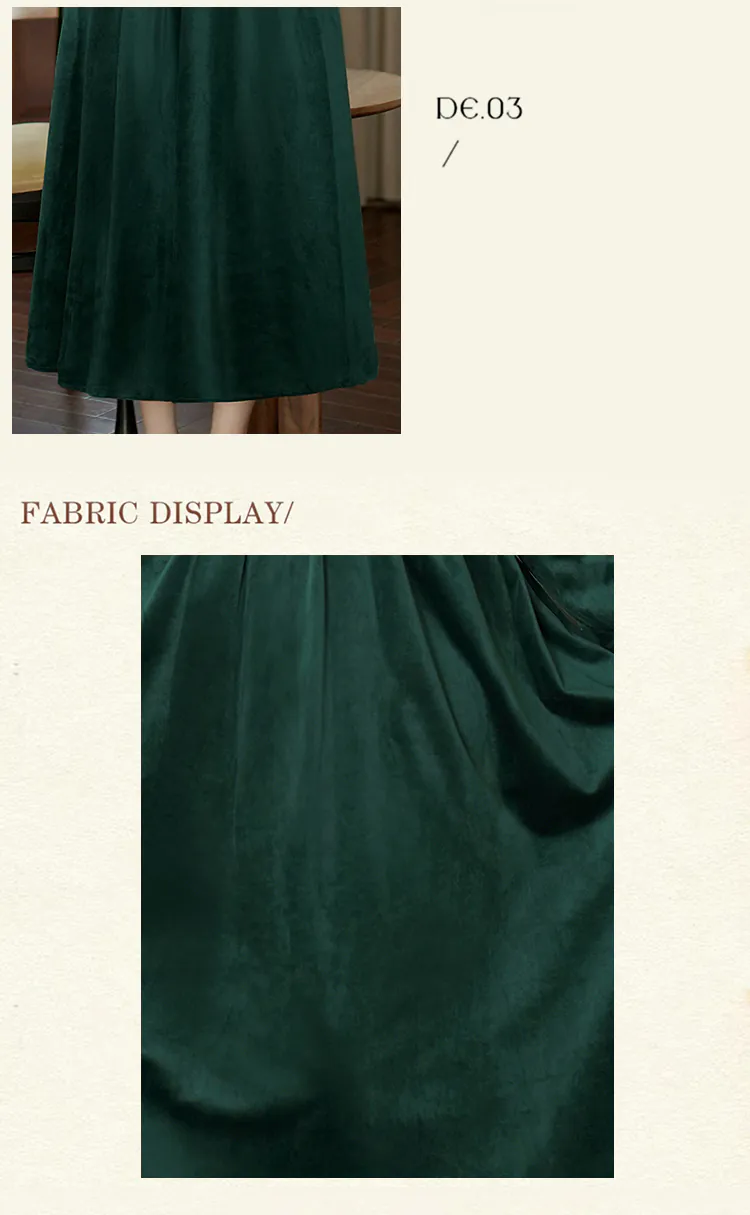Chic-Vintage-Style-Green-Velvet-Ruffle-Neck-Long-Sleeve-Casual-Dress10