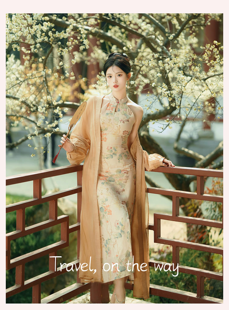 Chinese-Lotus-Print-Modern-Halter-Qipao-Cheongsam-Casual-Dress07