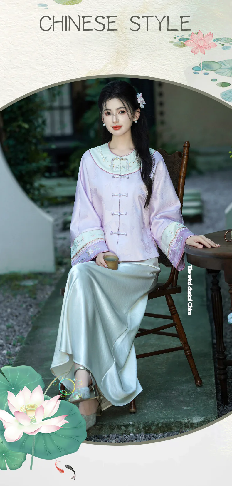Chinese-Style-Purple-Jacquard-Blouse-Apricot-White-Camisole-Satin-Skirt-Set07