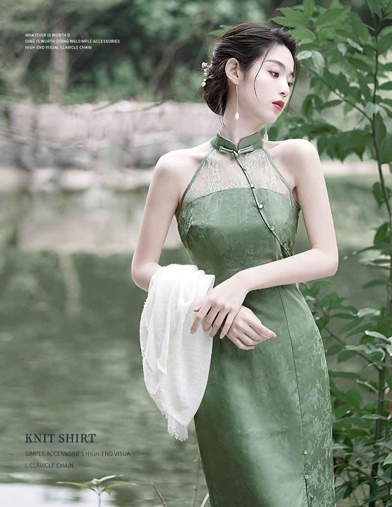 Chinese-Traditional-Green-Qipao-Sleeveless-Cheongsam-Long-Dress07