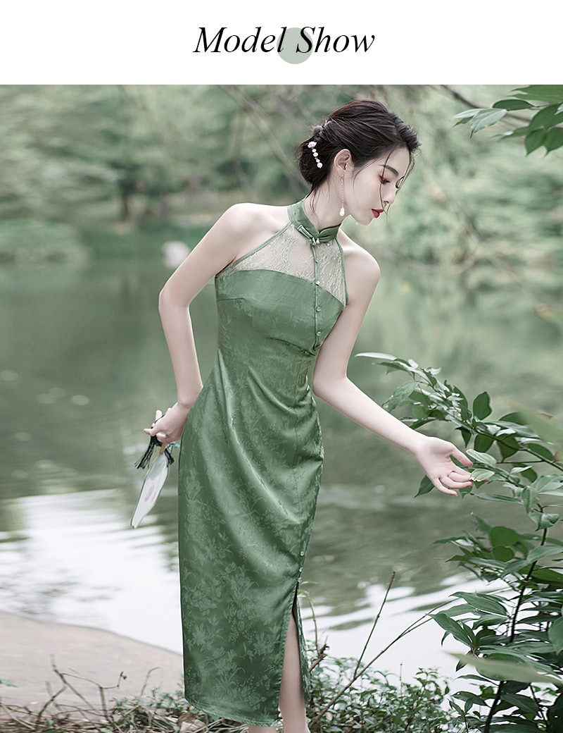 Chinese-Traditional-Green-Qipao-Sleeveless-Cheongsam-Long-Dress10