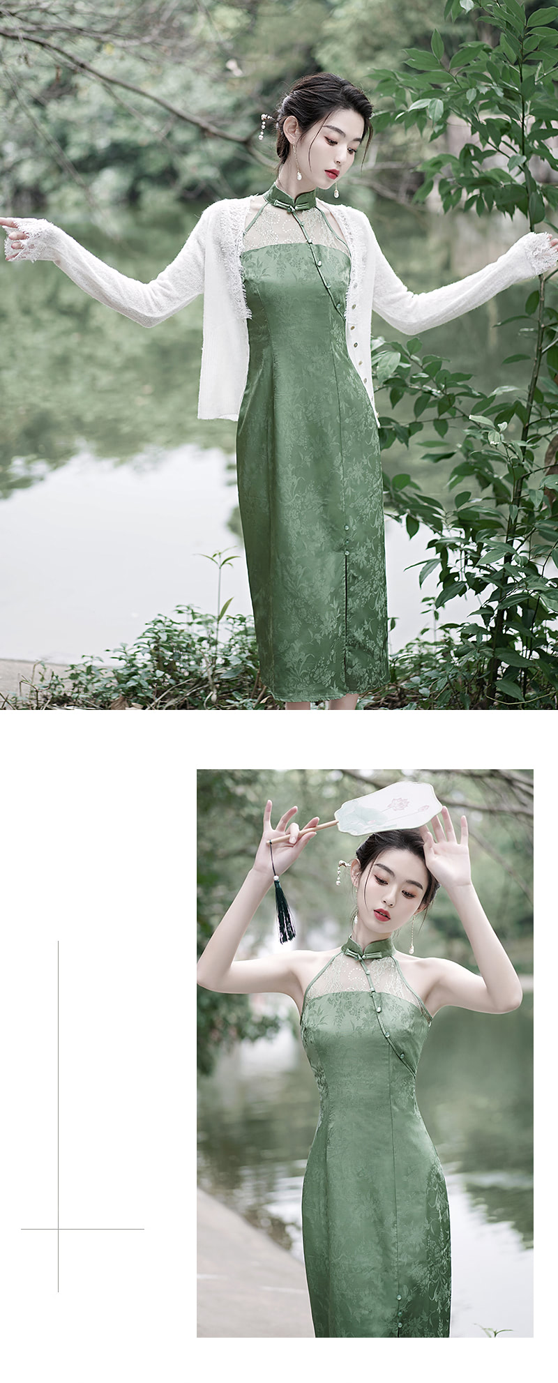 Elegant Improved Cheongsam Dress Embroidery Modern Qipao Gowns