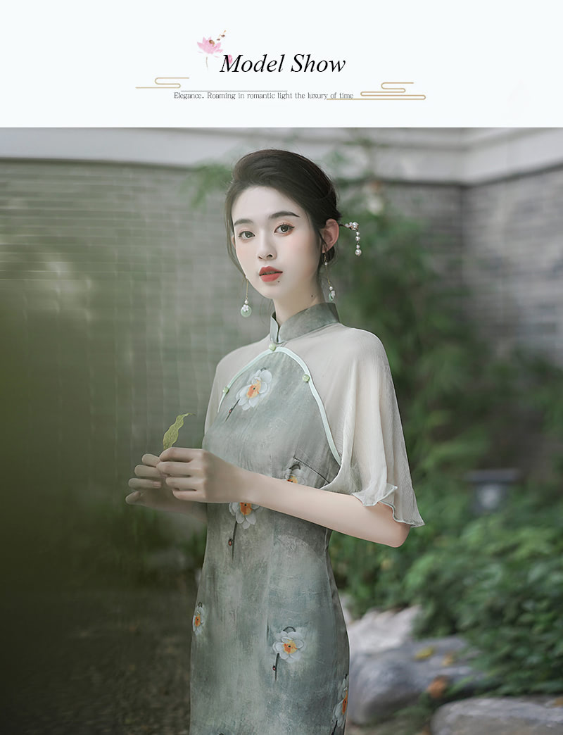 Chinese-Traditional-Modern-Green-Mini-Casual-Qipao-Dress-Prom-Outfit11