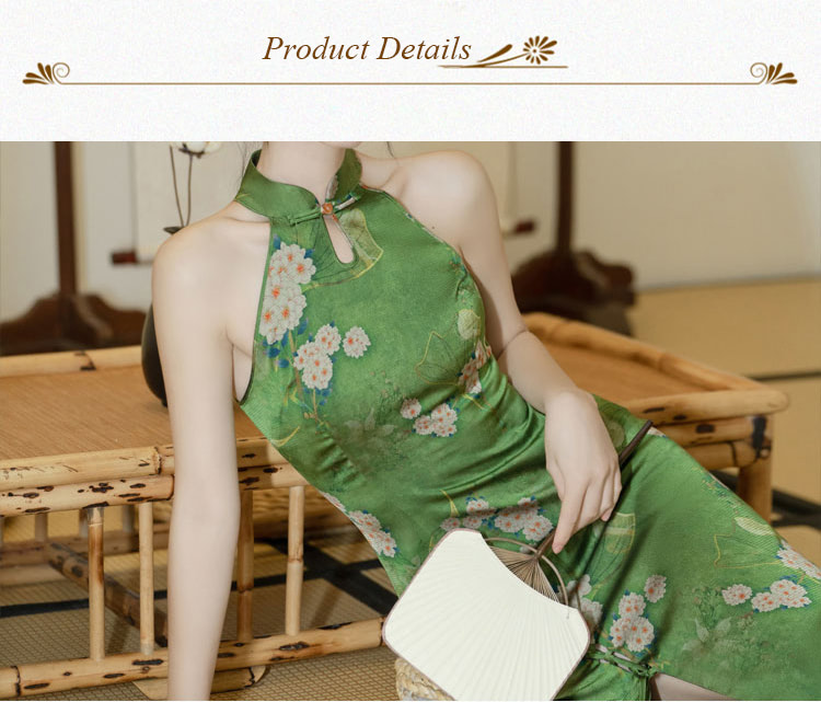 Classic-Green-Chinese-Cheongsam-Dress-Midi-Qipao-Gowns-Costume08