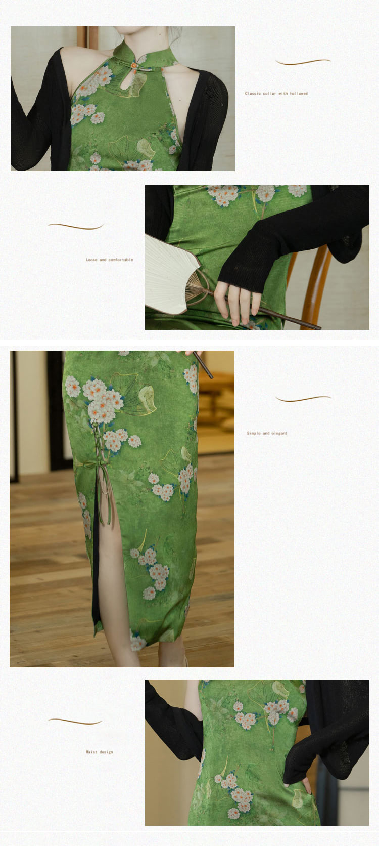 Classic-Green-Chinese-Cheongsam-Dress-Midi-Qipao-Gowns-Costume09