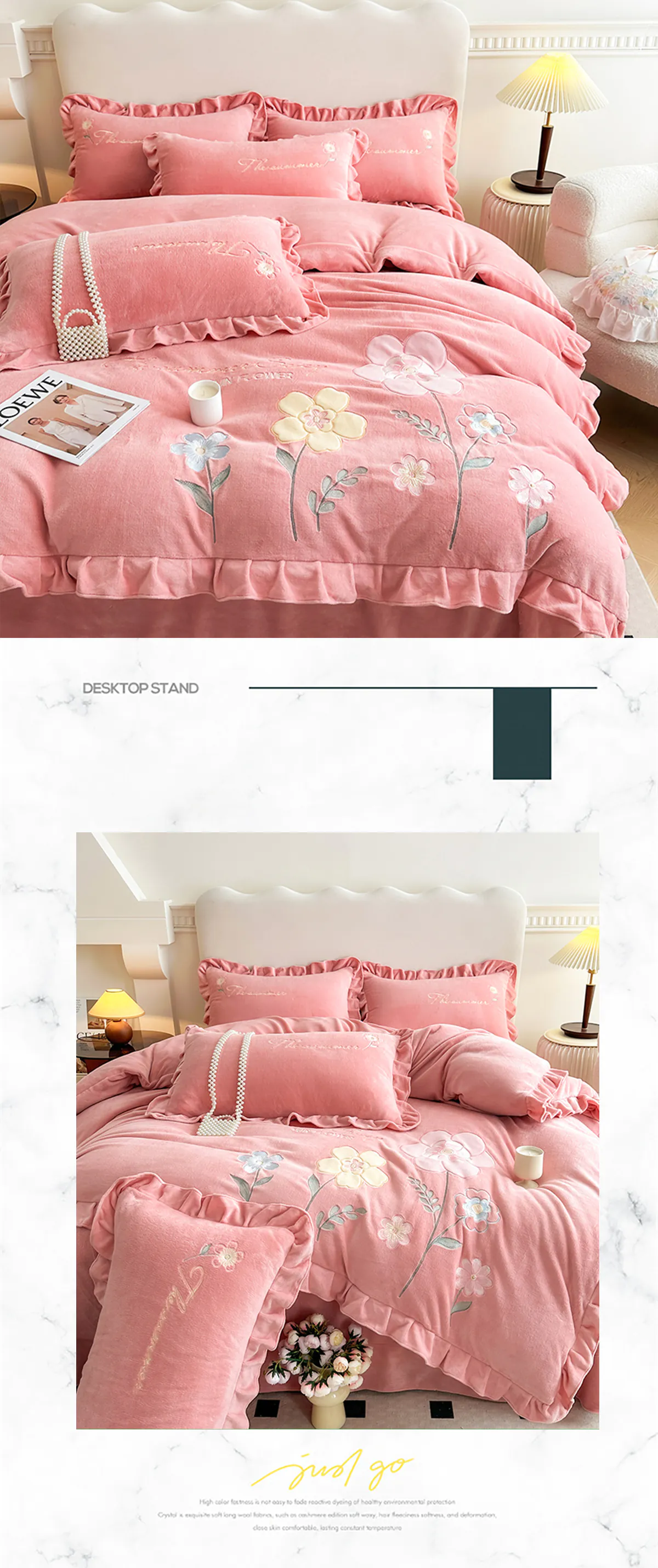 Comfy-Milk-Fiber-Embroidery-Quilt-Cover-Bed-Sheet-Pillowcases-Set14