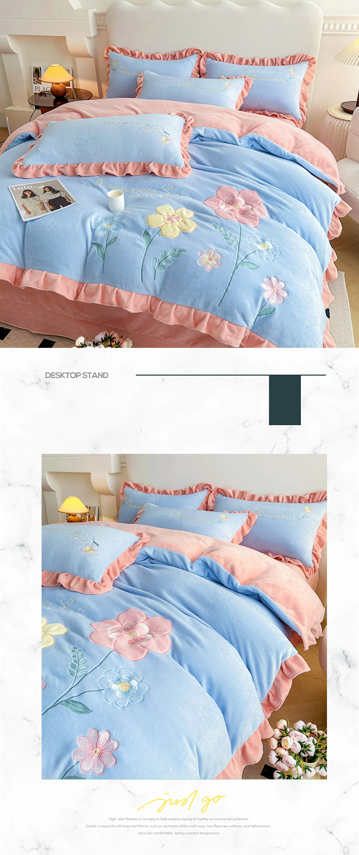 Comfy-Milk-Fiber-Embroidery-Quilt-Cover-Bed-Sheet-Pillowcases-Set19