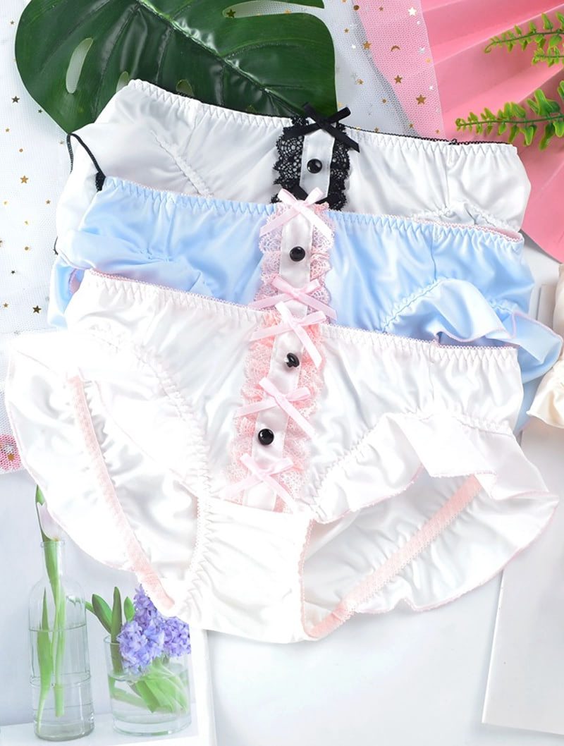Cute Asian Lace Edge Silky Panties for Schoolgirl Junior Ladies01