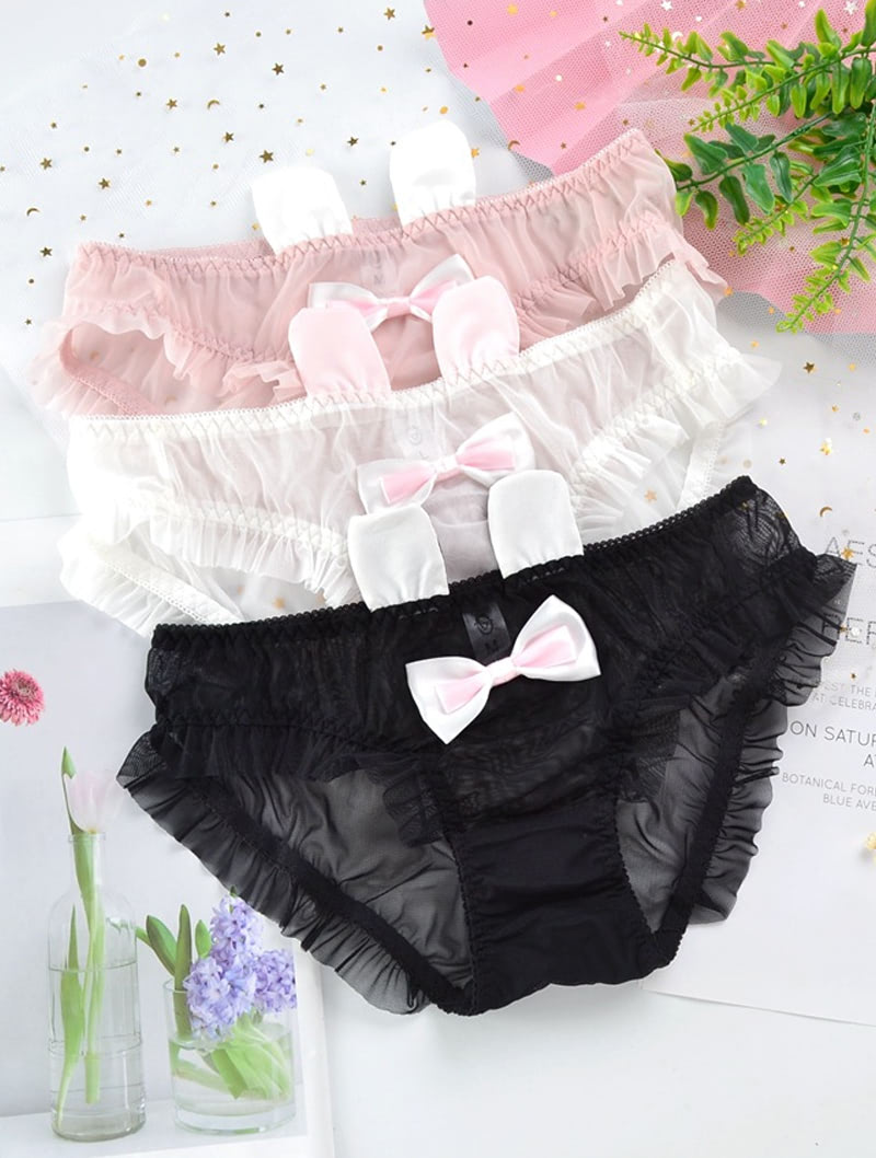 Cute Soft Breathable Bow Panties Plus Size Underwear for Women02