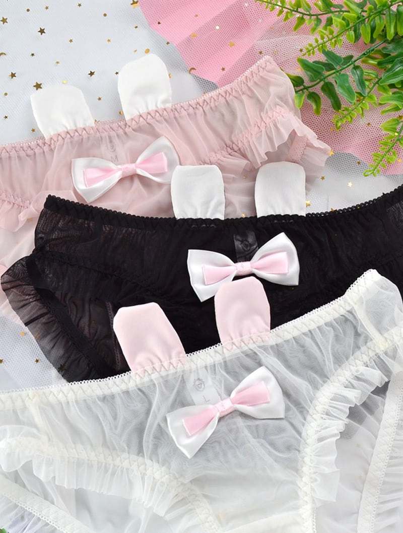 Cute Soft Breathable Bow Panties Plus Size Underwear for Women01