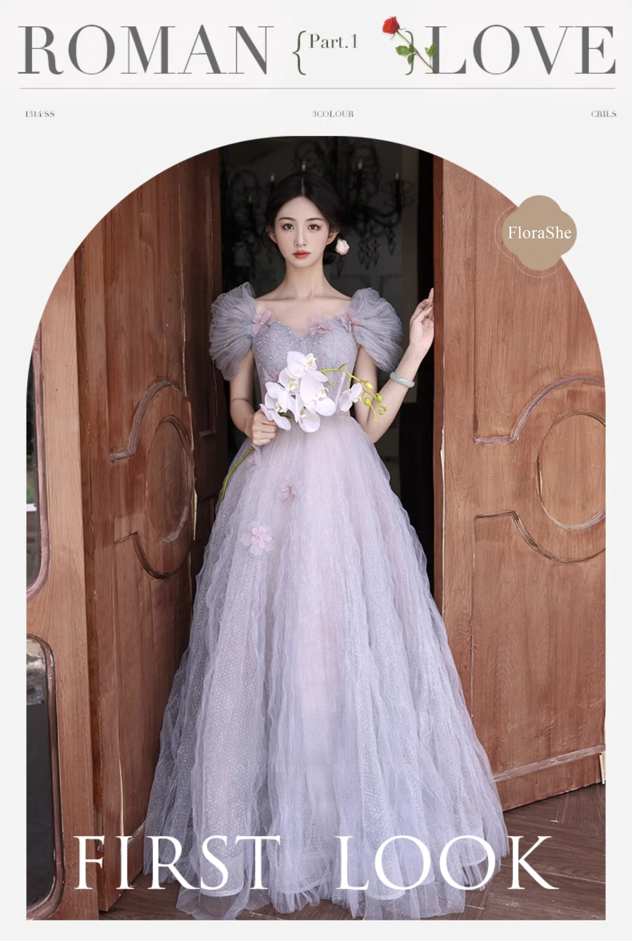 Dreamy-Grey-Tulle-Puff-Sleeves-3D-Floral-Embellished-Formal-Dress07