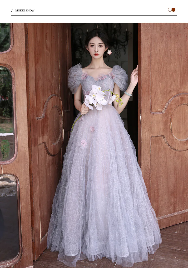 Dreamy-Grey-Tulle-Puff-Sleeves-3D-Floral-Embellished-Formal-Dress12