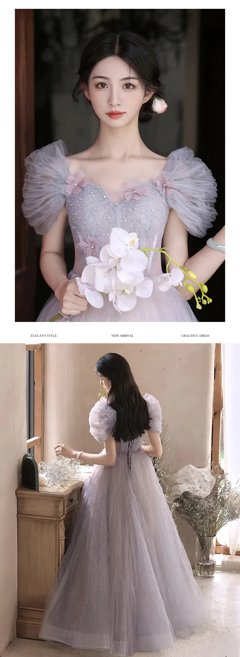 Dreamy-Grey-Tulle-Puff-Sleeves-3D-Floral-Embellished-Formal-Dress17