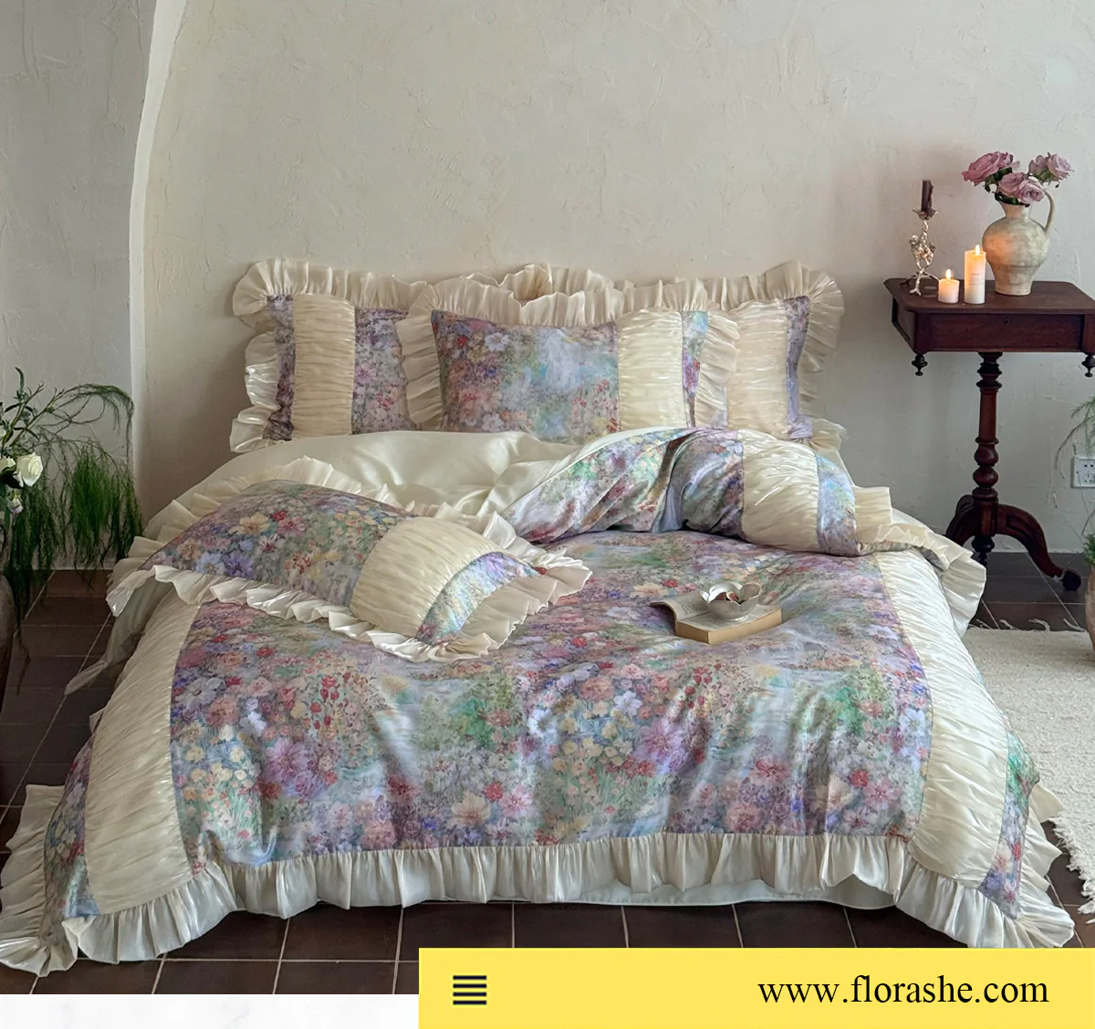 Dreamy-Pastel-Watercolor-Print-Lyocell-Tencel-Cotton-Duvet-Cover-4-Pcs-Set08