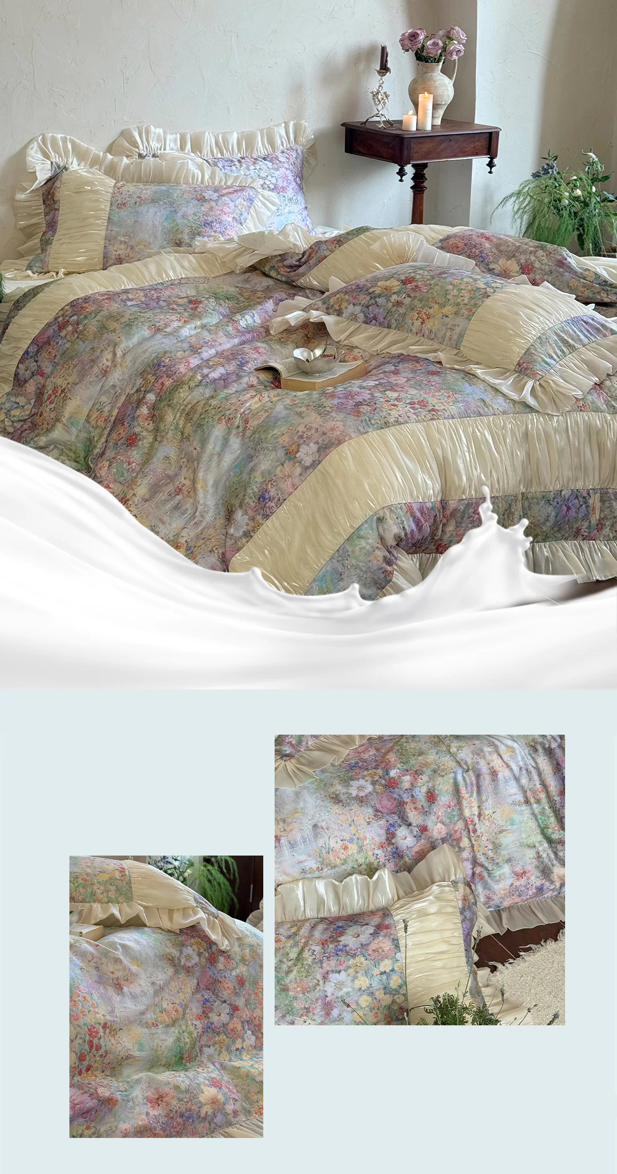 Dreamy-Pastel-Watercolor-Print-Lyocell-Tencel-Cotton-Duvet-Cover-4-Pcs-Set11
