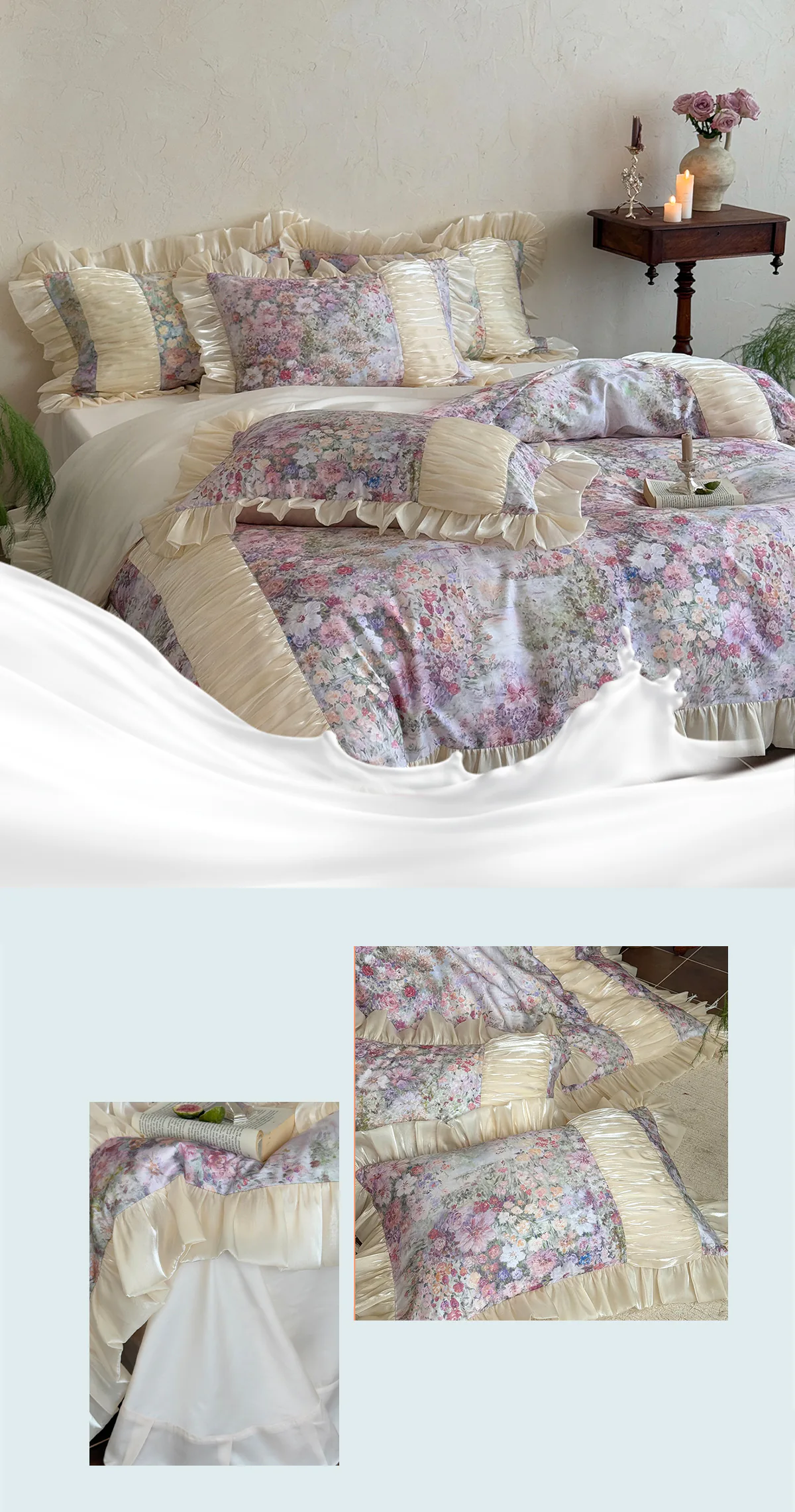Dreamy-Pastel-Watercolor-Print-Lyocell-Tencel-Cotton-Duvet-Cover-4-Pcs-Set16