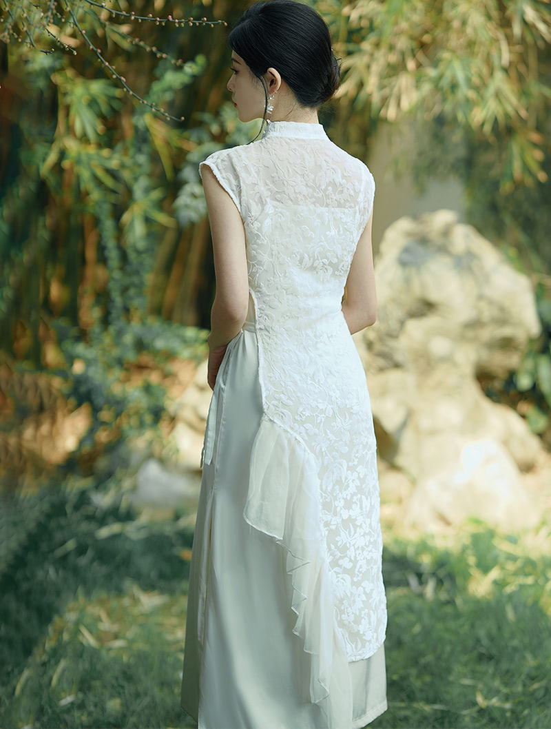 Elegant Improved Cheongsam Dress Embroidery Modern Qipao Gowns01